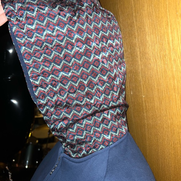 Grassroots California navy long hoodie jacket with hidden pocket - Picture 12 of 16